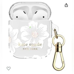 kate spade New York Hollyhock Case for AirPods 2 & 1 Floral Print Clear Case